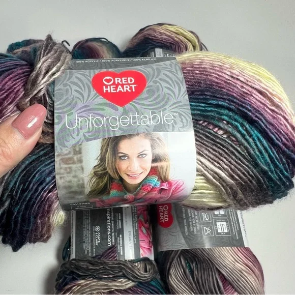 Yarn 6 Redheart Unforgettable Tealberry Yarn medium weight 270 yards each teal Arts & Crafts